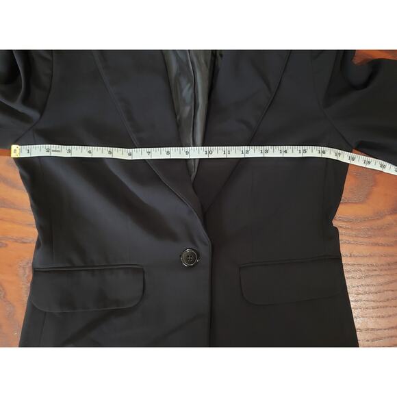 Nine & Company Basics Stretch Black Button Up Long Sleeved Blazer Suit Jacket - Picture 6 of 6
